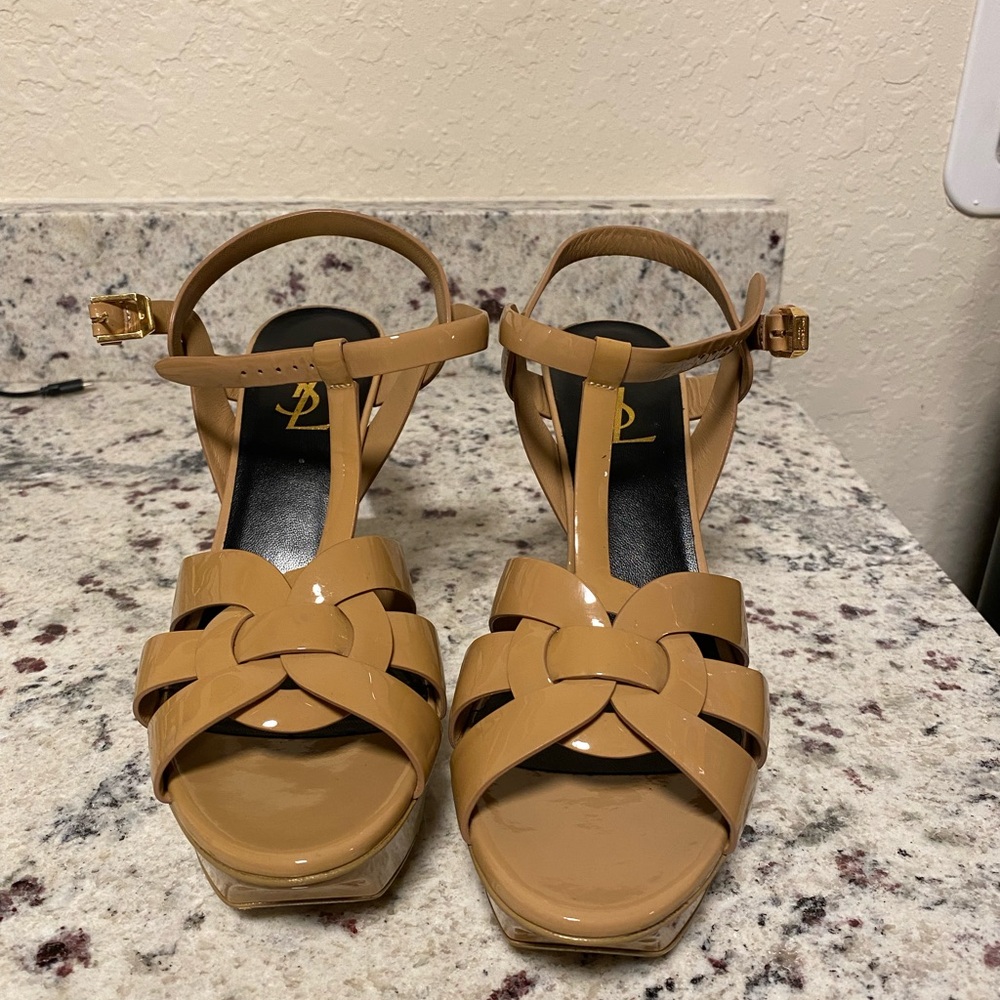 Saint Laurent Tribute platform sandals size 39